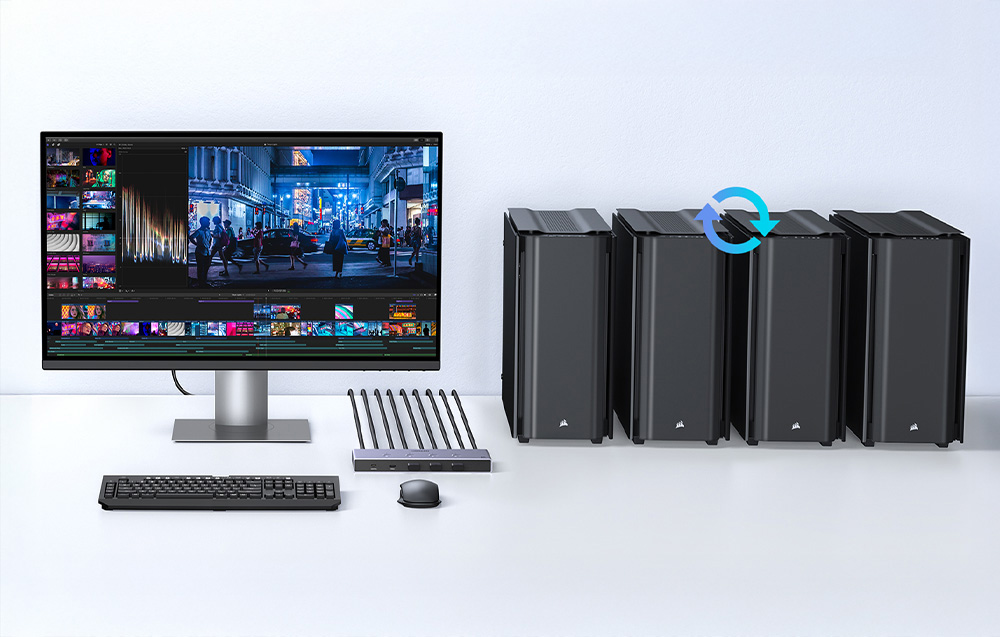 Ugreen KVM kapcsoló AK701 4in1 HDMI, 60Hz 5