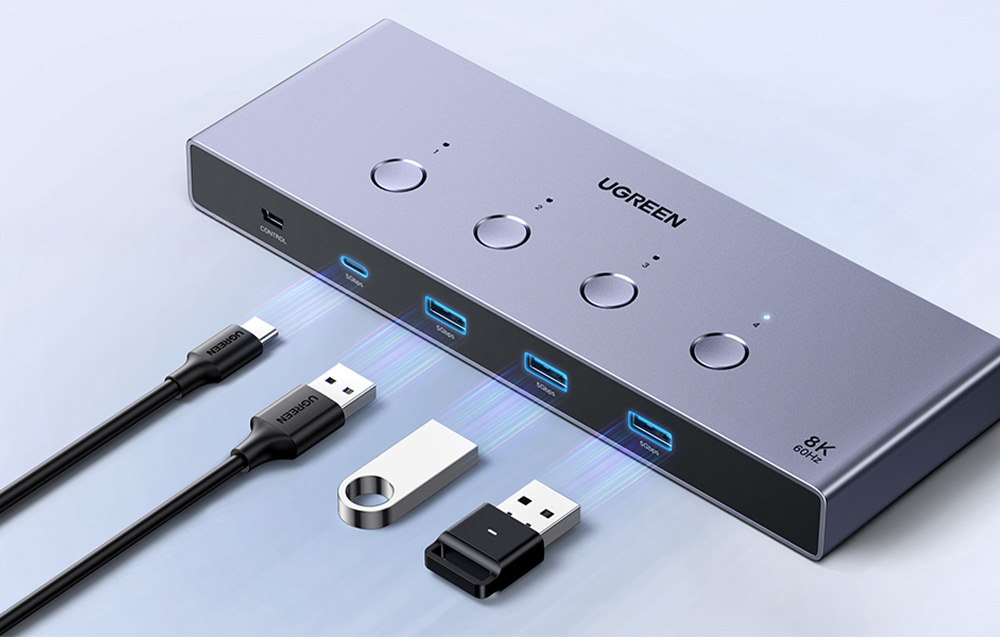 Ugreen KVM kapcsoló AK701 4in1 HDMI, 60Hz 6