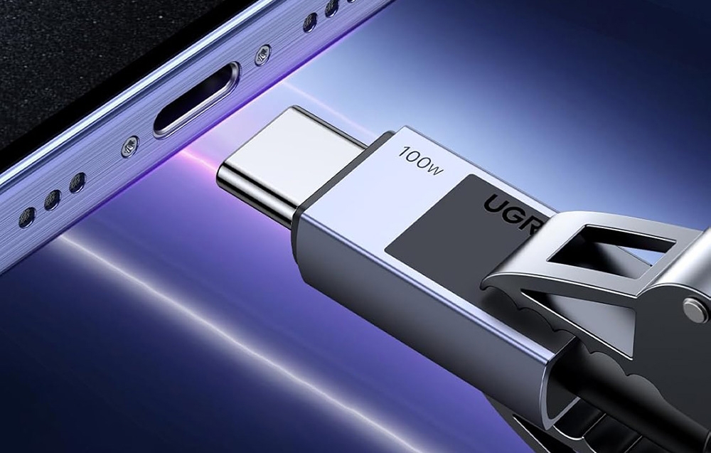 Ugreen L512 USB-C USB-C kábel, 100W, 5A, 2m (fekete) 2
