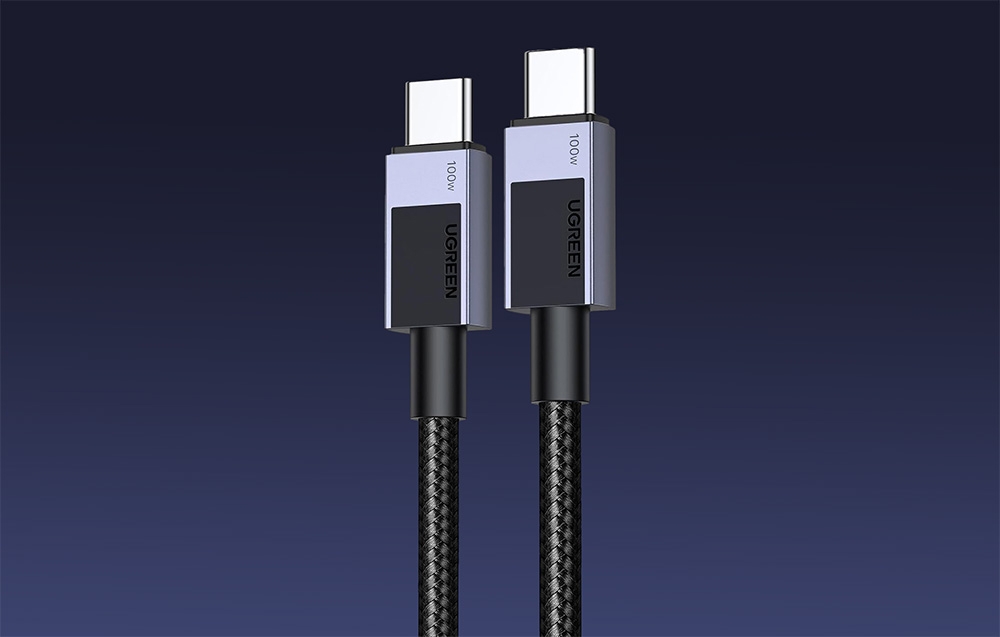 Ugreen L512 USB-C USB-C kábel, 100W, 5A, 2m (fekete) 3