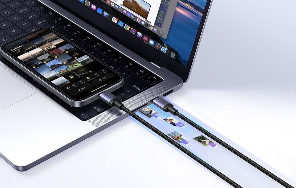 Ugreen L532 USB-C-USB-C kábel, 240W, 2m (szürke) 3