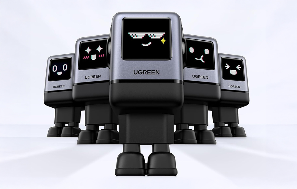 UGREEN Nexode RG (Robot GaN) hálózati töltő, 3x USB-C + USB, 100W (fekete) 2