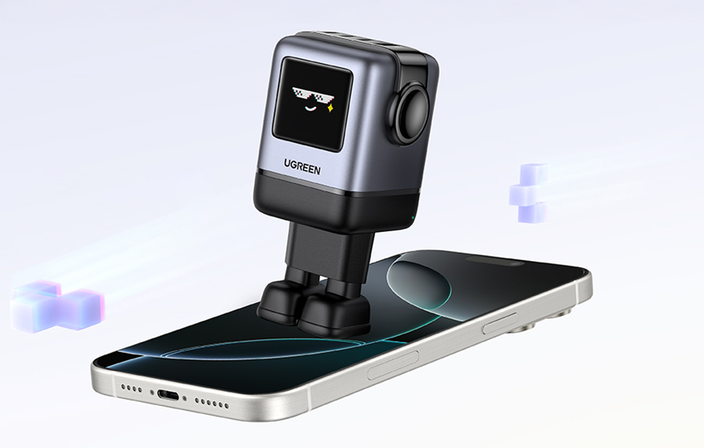 UGREEN Nexode RG (Robot GaN) hálózati töltő, 3x USB-C + USB, 100W (fekete) 5