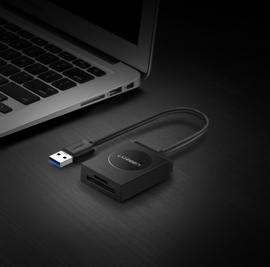 UGREEN USB adapter kártyaolvasó SD, microSD, fekete 1