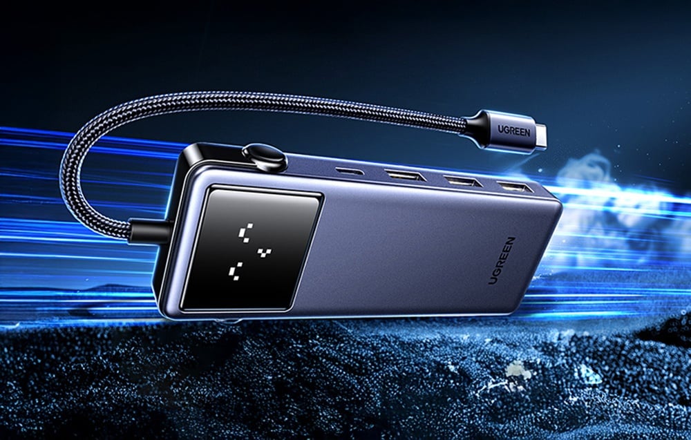 Ugreen USB-C hub CM888 Uno, 7w1, USB-C 3.2 Gen1, PD 85W, HDMI, USB 3.0 4