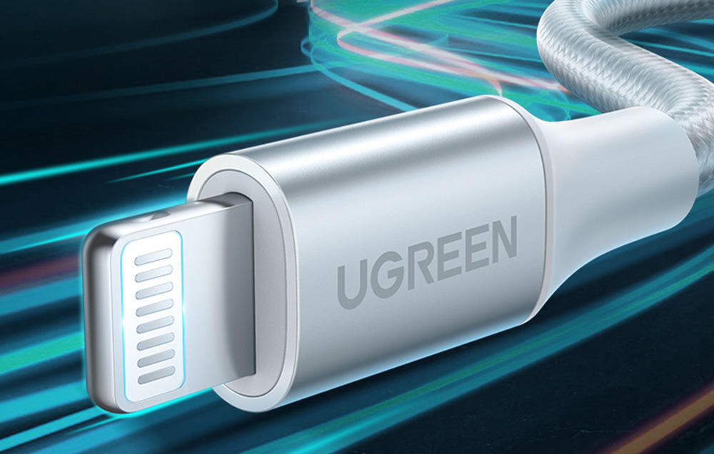 UGREEN USB Lightning kábel, 2.4A US199, 2m, ezüst 4