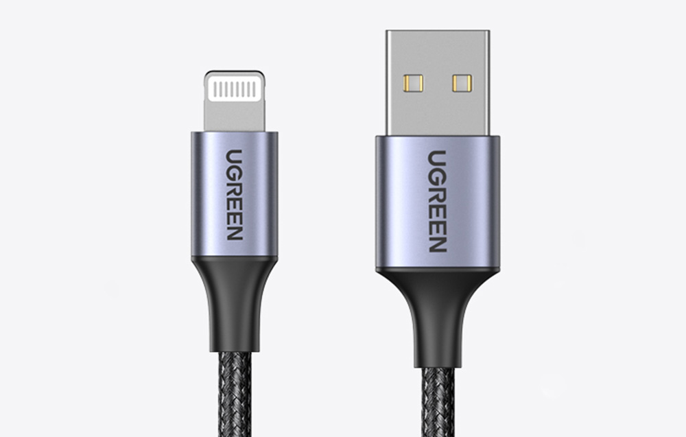 UGREEN USB Lightning kábel, 2.4A US199, 2m, fekete 1