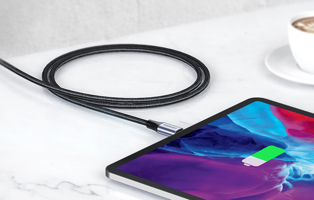 UGREEN USB Lightning kábel, 2.4A US199, 2m, fekete 2