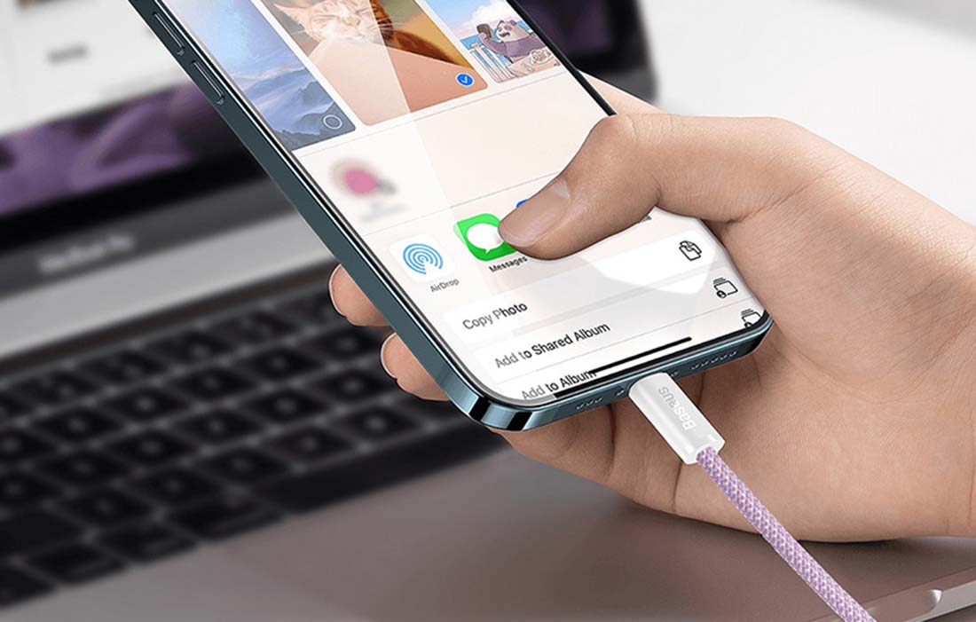 USB-C kábel a Lightning Baseus Dynamic Serieshez, 20 W, 2 m (lila) 1