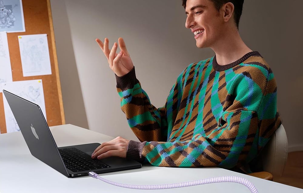 USB-C-USB-C kábel Ugreen Uno L509, 100W, 2m (lila) 1
