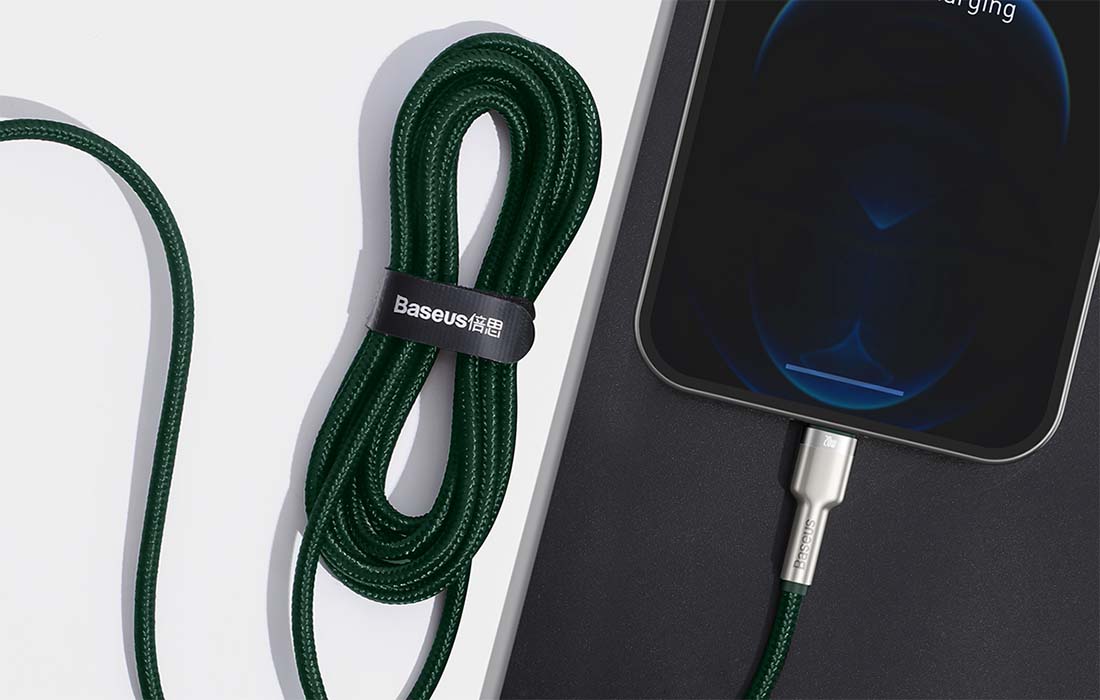 USB-kábel Lightning Baseus Cafule-hez, 2,4A, 1m (zöld) 3