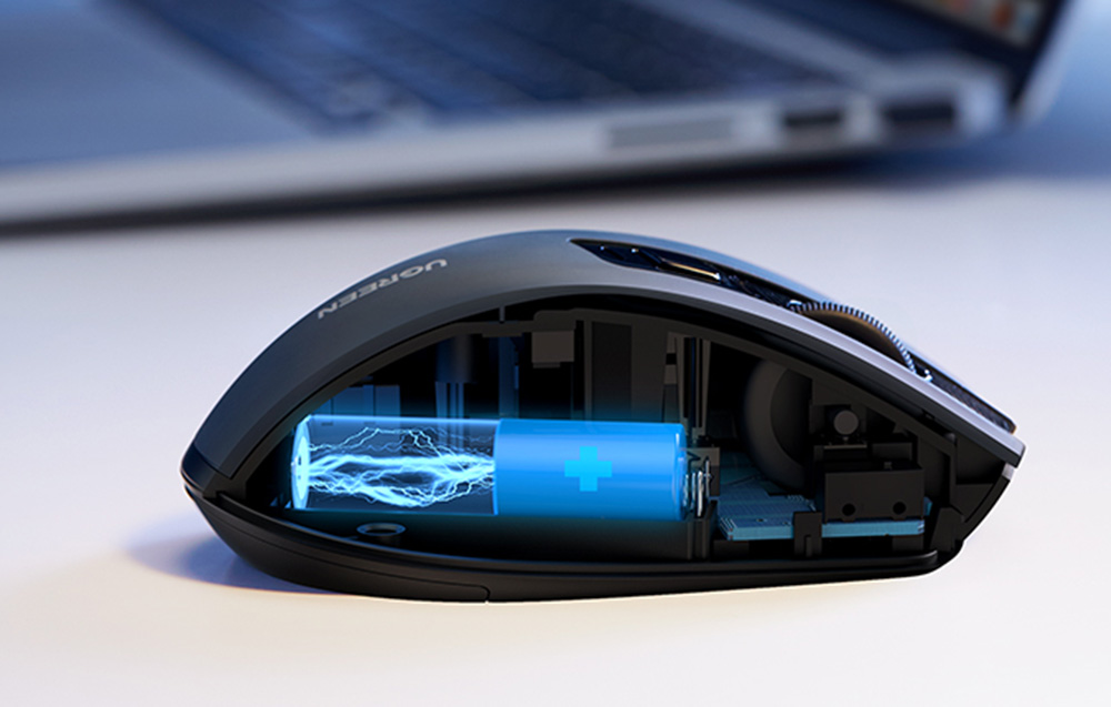 Wireless mouse UGREEN 2.4 GHz Bluetooth 5.0, black 5