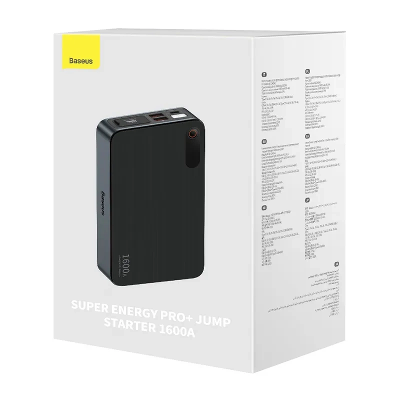 Baseus Super Energy PRO Autó Jump Starter, 1600A, USB (fekete) 9