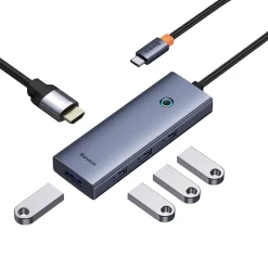 Baseus UltraJoy 5 az 1-ben Hub (1xHDMI4K@30Hz + 4xUSB 3.0) szürke 5