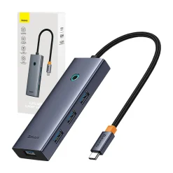Baseus UltraJoy 5 az 1-ben Hub (1xHDMI4K@30Hz + 4xUSB 3.0) szürke 1