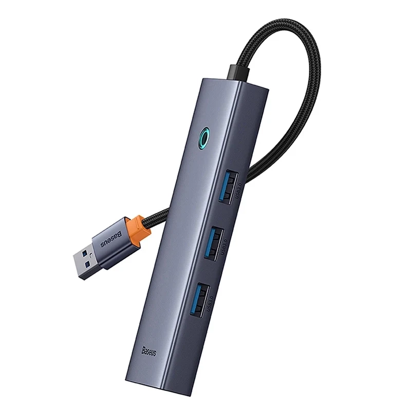 Baseus UltraJoy 4 az 1-ben Hub USB-A - USB 3.0 + RJ45 (űrszürke) 5