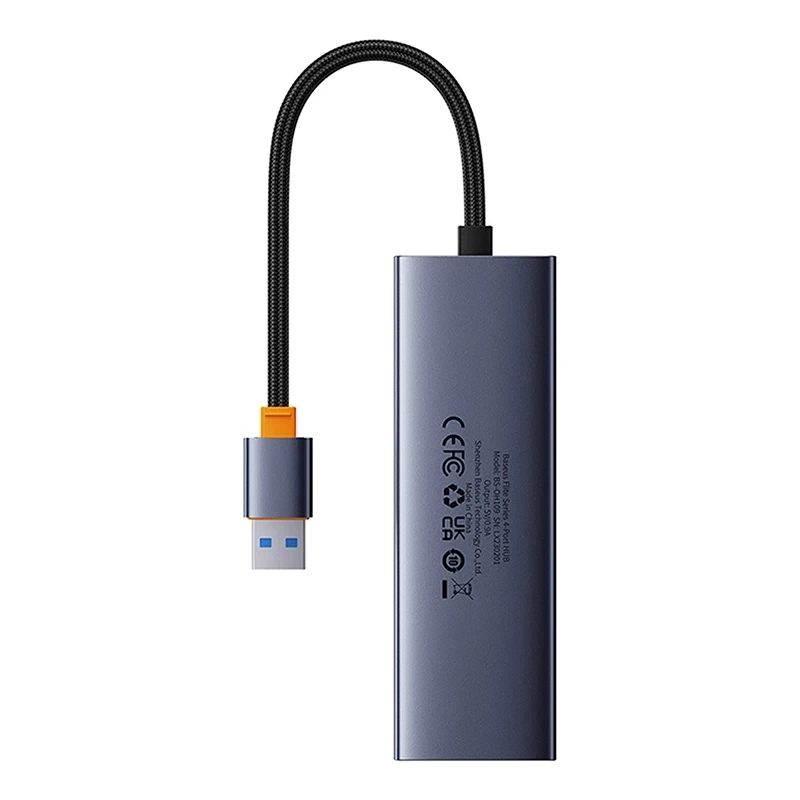 Baseus UltraJoy 4 az 1-ben Hub USB-A - USB 3.0 + RJ45 (űrszürke) 2