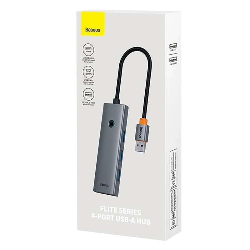Baseus UltraJoy 4 az 1-ben Hub USB-A+4xUSB 3.0 (űrszürke) 7
