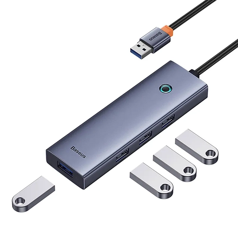 Baseus UltraJoy 4 az 1-ben Hub USB-A+4xUSB 3.0 (űrszürke) 6