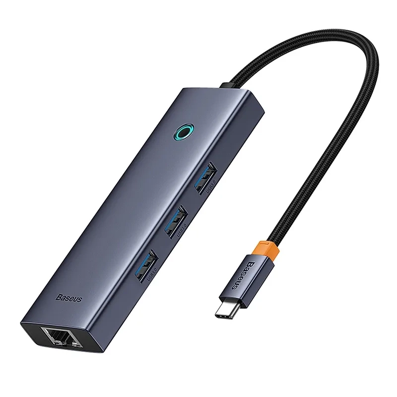 Baseus UltraJoy 6 az 1-ben USB-C Hub, HDMI4K@30Hz1+3xUSB 3.0+PD+RJ45 (szürke) 4