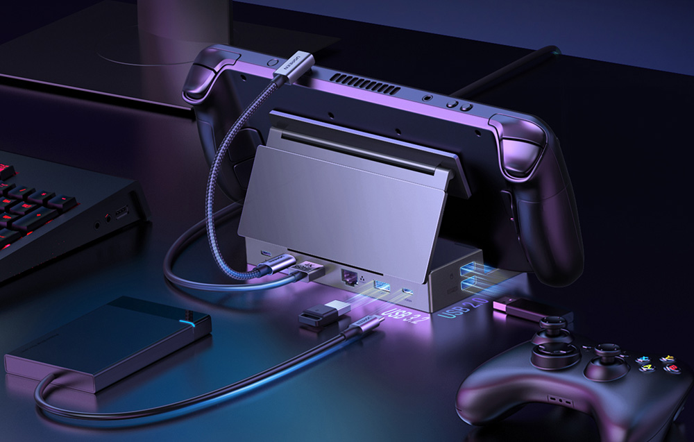 Adapter / hub USB-C 9w1 Ugreen CM800, DisplayPort (4K 120Hz), Ethernet RJ45, USB, SD/TF 1