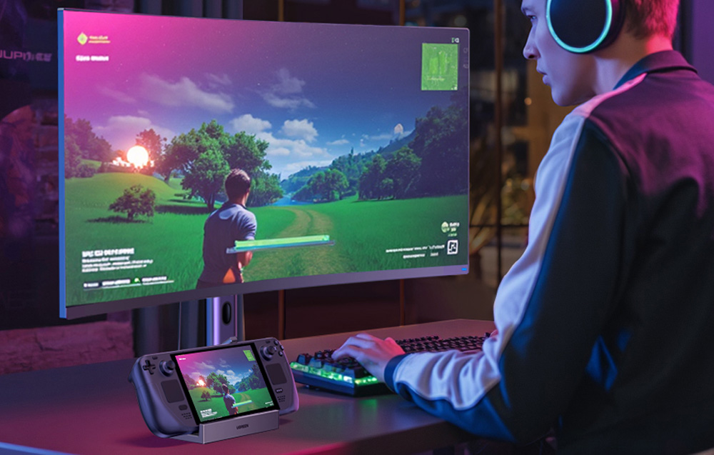 Adapter / hub USB-C 9w1 Ugreen CM800, DisplayPort (4K 120Hz), Ethernet RJ45, USB, SD/TF 2