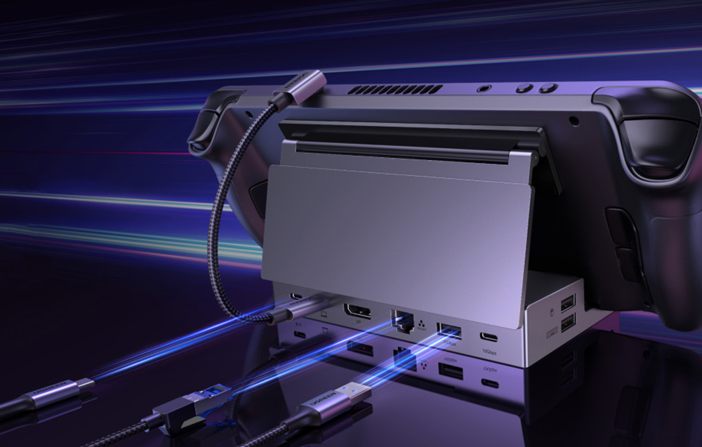 Adapter / hub USB-C 9w1 Ugreen CM800, DisplayPort (4K 120Hz), Ethernet RJ45, USB, SD/TF 3