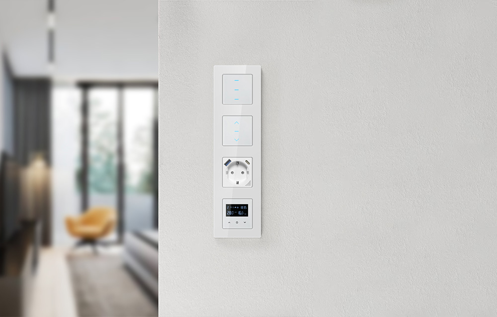 Avatto N-TS10-W2 okos világításkapcsoló, kétáramkörös, WiFi, TUYA, fehér 2