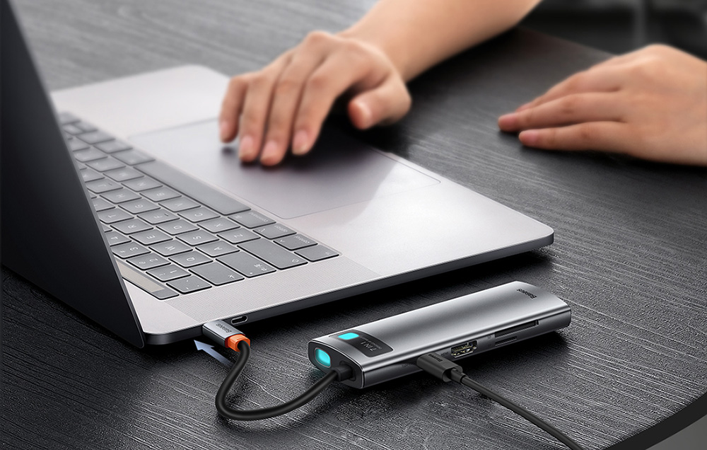 Baseus 7 az 1-ben hub USB-C - 2x USB 3.0 + HDMI + USB-C, PD 3