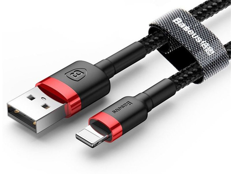 Baseus Cafule USB-Lightning kábel, 2A, 3m (fekete-piros) 1