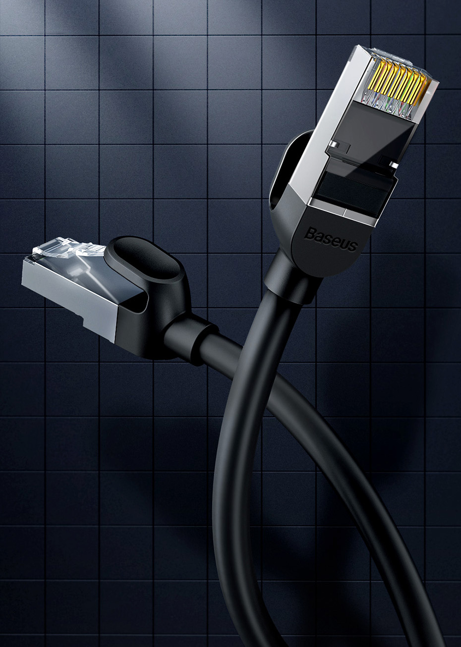 Baseus Cat 6 UTP Ethernet RJ45 kábel lapos 1m (fekete) 6