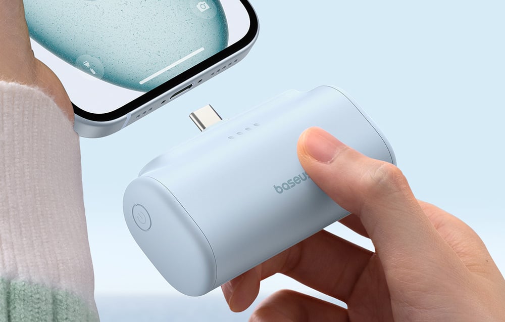 Baseus Compact Powerbank, USB-C 5000mAh, 20W, kék 2