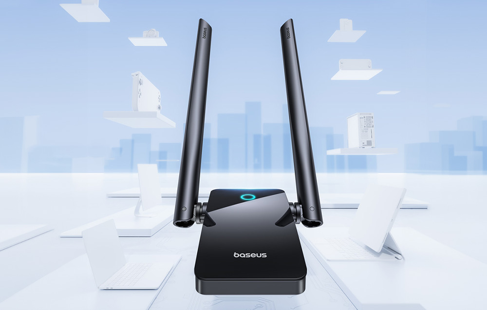 Baseus FastJoy, WiFi adapter, 1300Mbps, fekete 1