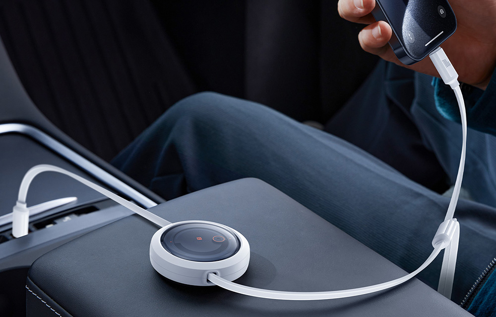 Baseus Free2Draw gyorstöltő kábel, 3:1, USB-C USB-C/Lightning/Micro 100W, 1,1m, fehér 2