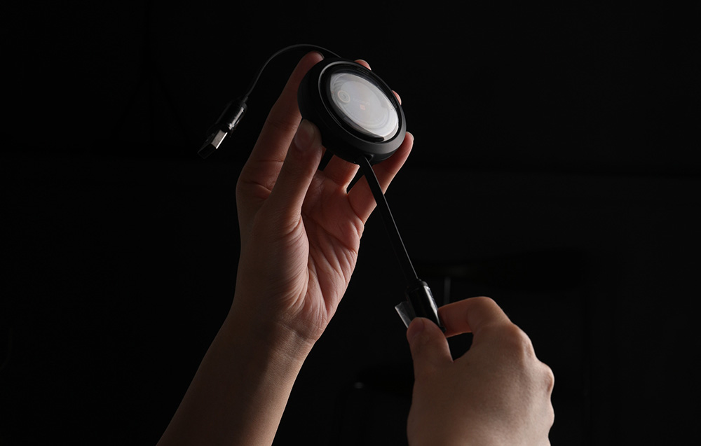 Baseus Free2Draw gyorstöltő kábel 3:1, USB-micro USB+USB-C+Lightning, 3,5A, 1,1m, fekete 4