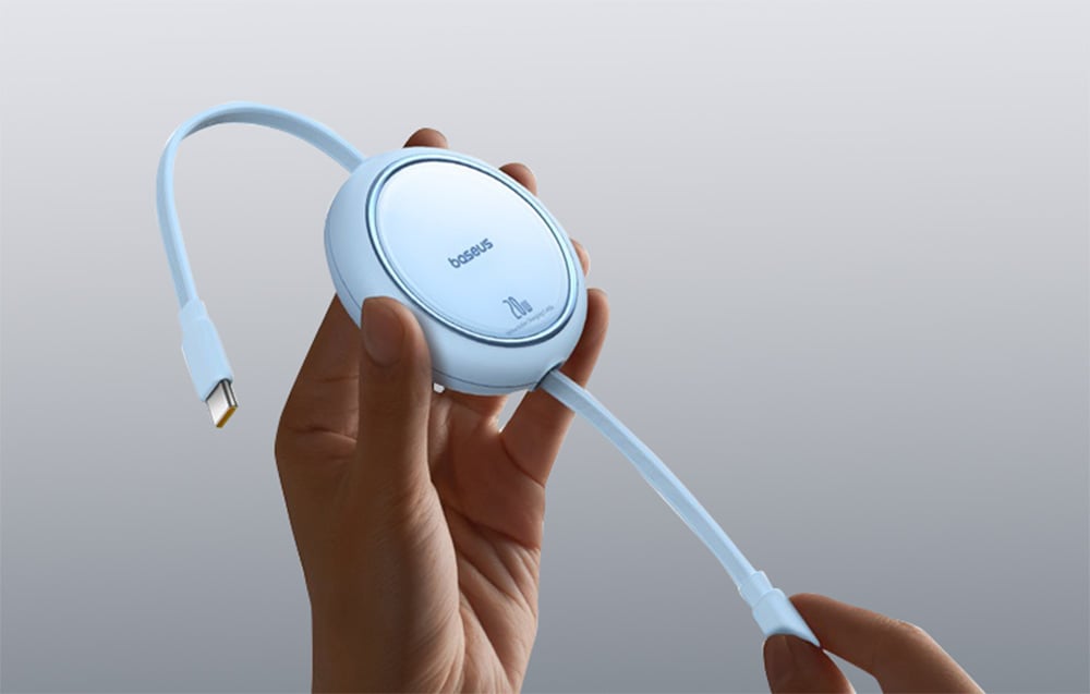 Baseus Free2Pull, USB-C - iPhone kábel, 20W, 1m, kék 2