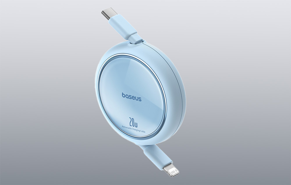Baseus Free2Pull, USB-C - iPhone kábel, 20W, 1m, kék 4