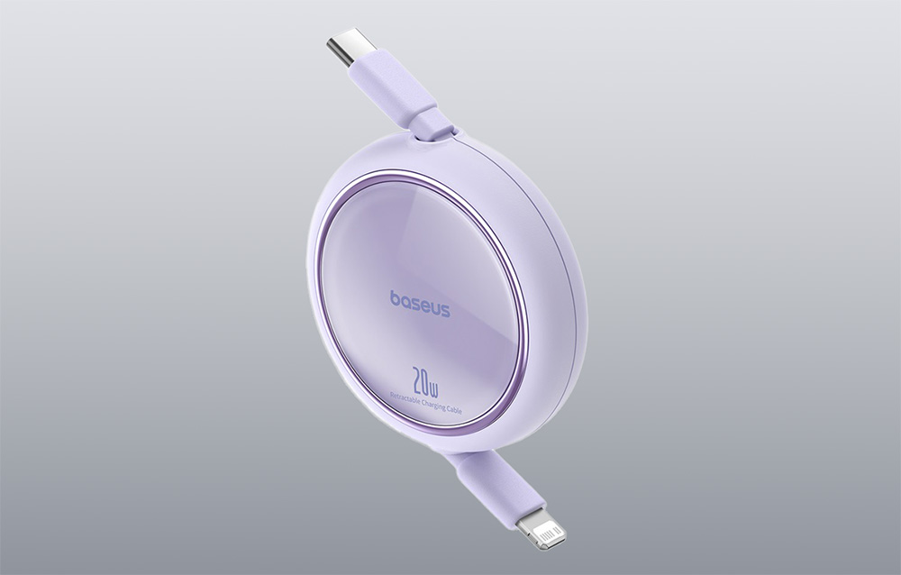 Baseus Free2Pull, USB-C - iPhone kábel, 20W, 1m, lila 4
