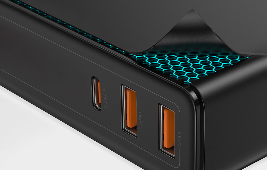 Baseus GaN2 Pro fali töltő, 2x USB + 2x USB-C, 100W, EU (fehér) 2