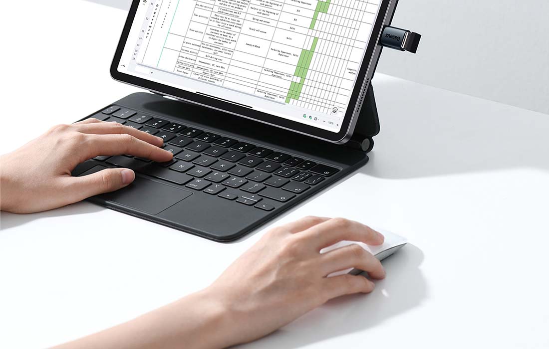 Baseus Ingenuity adapter USB-C-ről USB-A-ra OTG – kék 4