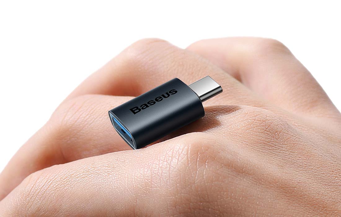 Baseus Ingenuity adapter USB-C-ről USB-A-ra OTG – kék 5