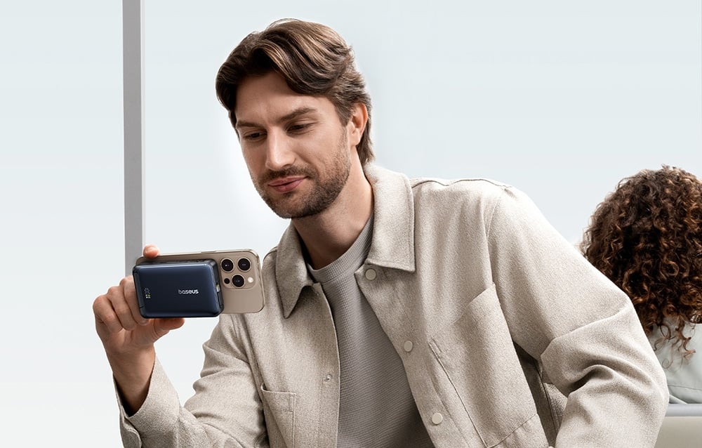 Baseus Nomos Qi2 mágneses powerbank, USB-C 10000mAh 45W 1