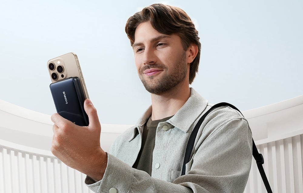 Baseus Nomos Qi2 mágneses powerbank, USB-C 10000mAh 45W 2