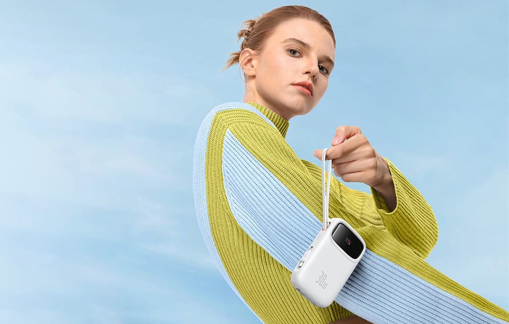 Baseus QPow 2 powerbank, 10000mAh, 30W, 2xUSB-C, fehér 1