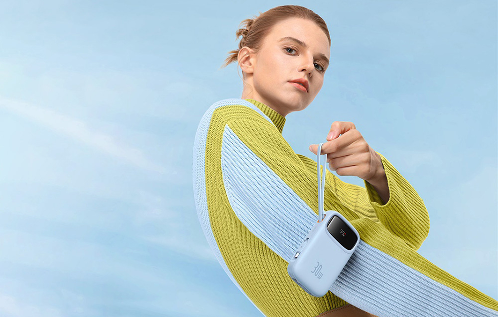 Baseus QPow 2 powerbank, 10000mAh, 30W, 2xUSB-C, kék 1