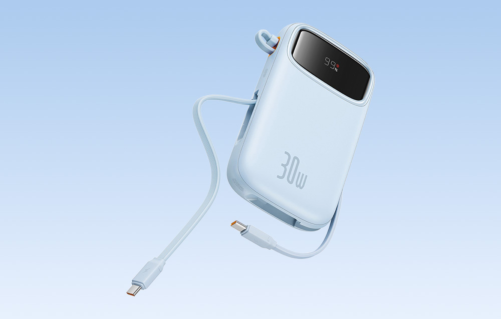 Baseus QPow 2 powerbank, 10000mAh, 30W, 2xUSB-C, kék 5