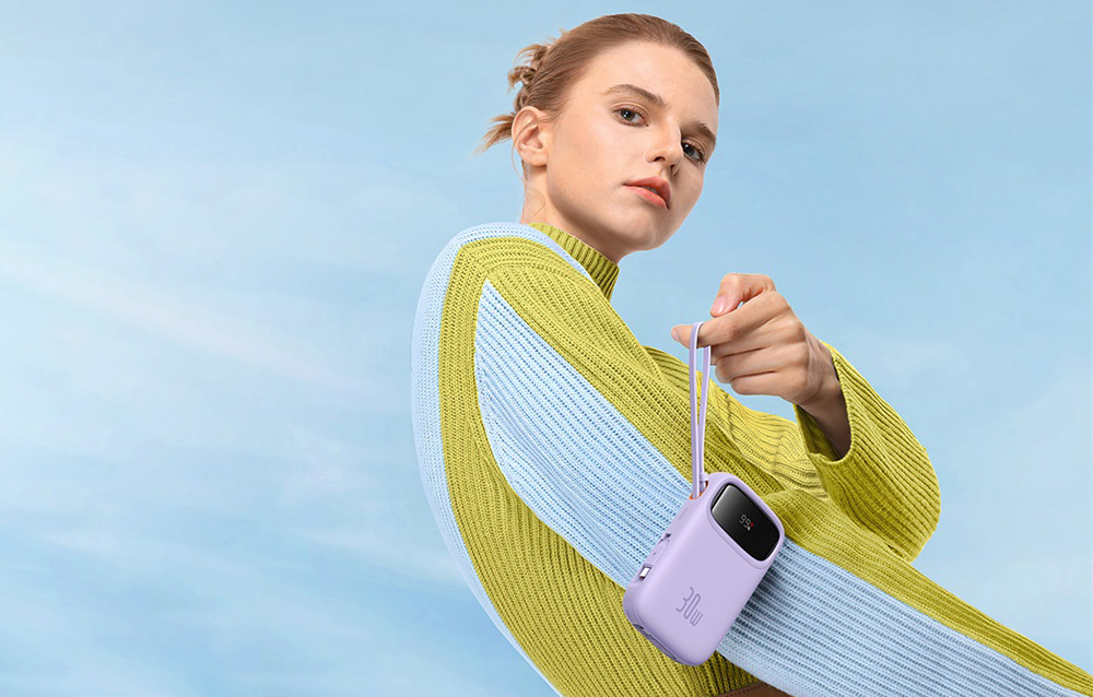 Baseus QPow 2 powerbank, 10000mAh, 30W, 2xUSB-C, lila 1