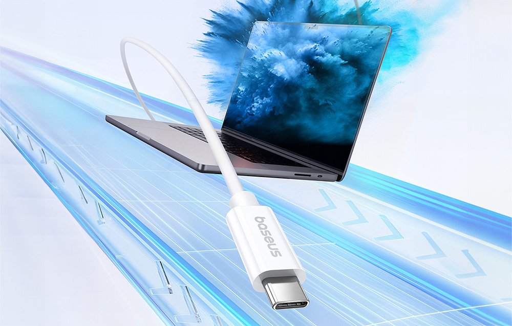 Baseus Superior 2 gors töltőkábel, USB-C USB-C, 240W, 1,8m, fehér 1