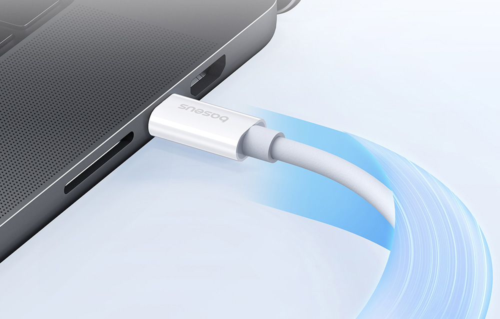 Baseus Superior kábel, USB4 USB-C – USB-C, 240W, 1m, fehér 3