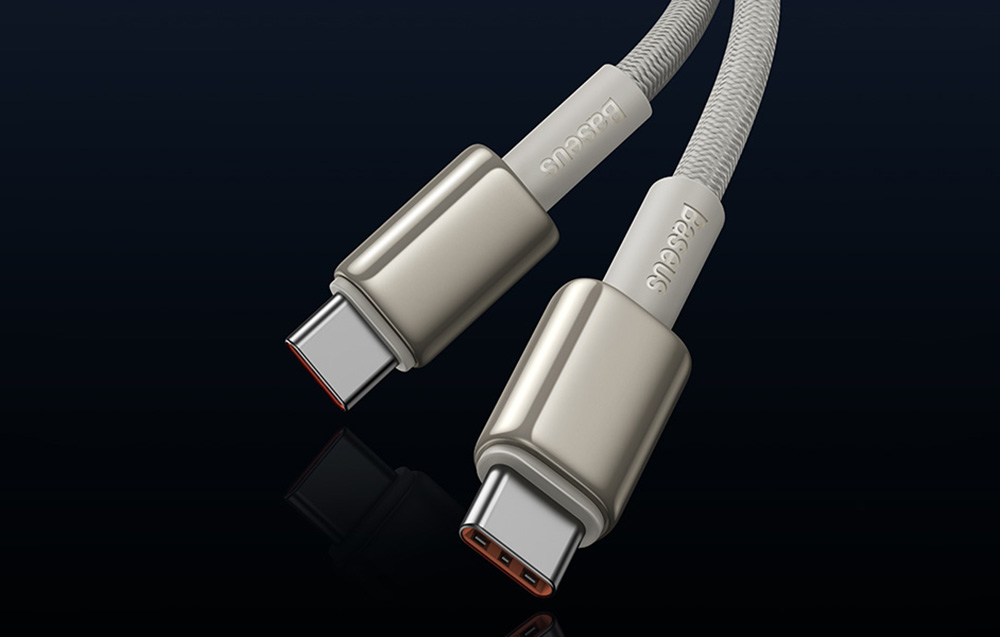 Baseus Tungsten Gold USB-C – USB-C  kábel, 100W, 2m, arany 1